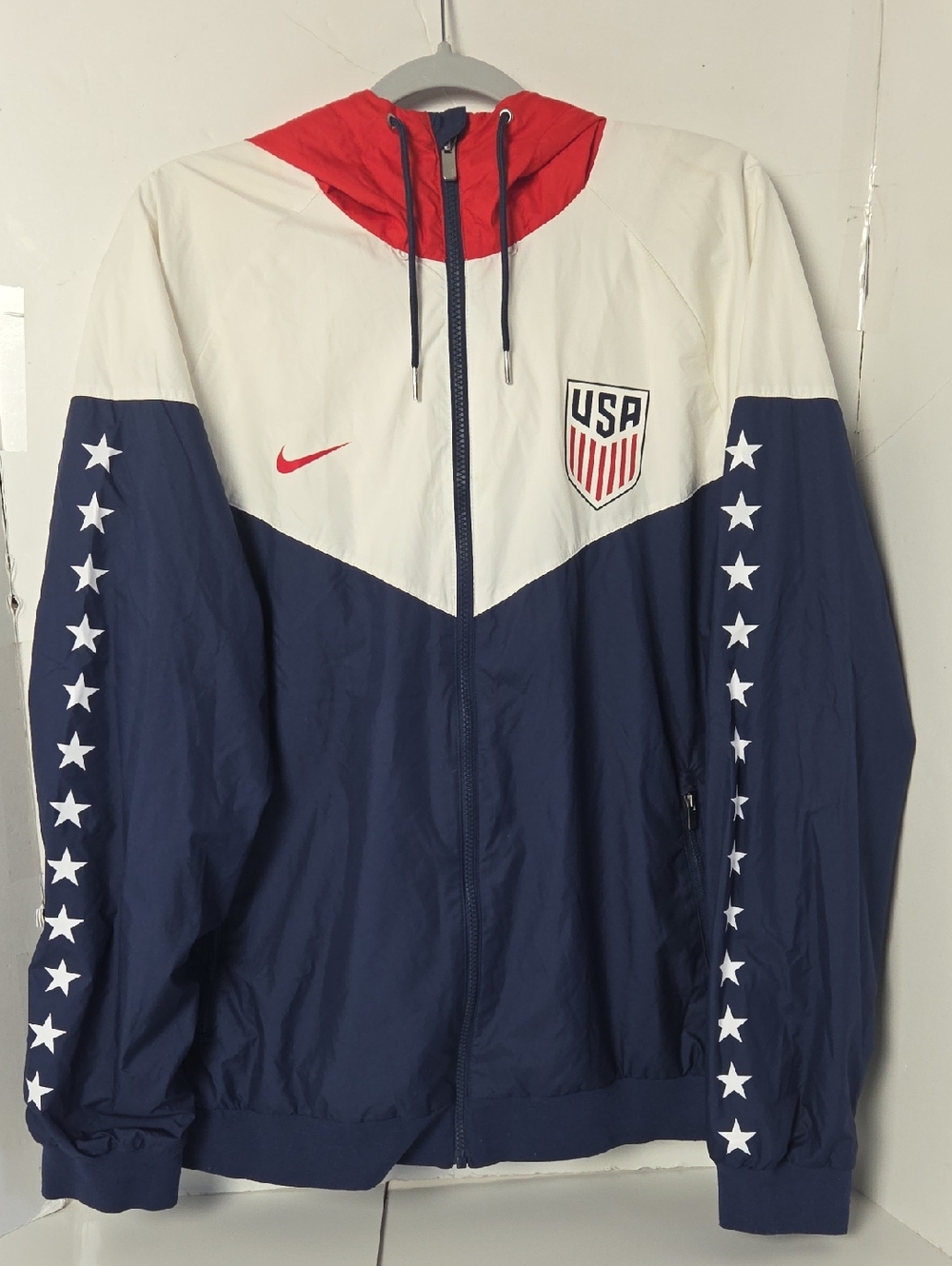 Nike Red White Navy USA Soccer Windrunner Star Track Jacket